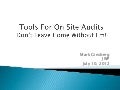 Tools for SEO Onsite Audits