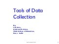 Tools of data collection