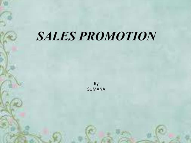 Sales Promotion In Retailing