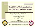 Top 20 Free Web Applications for Teachers and Librarians