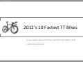 Top 10 Fastest Time trial Bikes of 2012