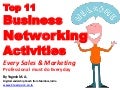 Top 11 Business Networking Activities Every Sales and Marketing Professional must do Everyday