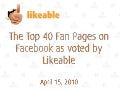 Top 40 facebook pages 2010