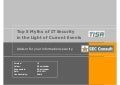 Top 5 myths of it security in the light of current events tisa pro talk 4 2554