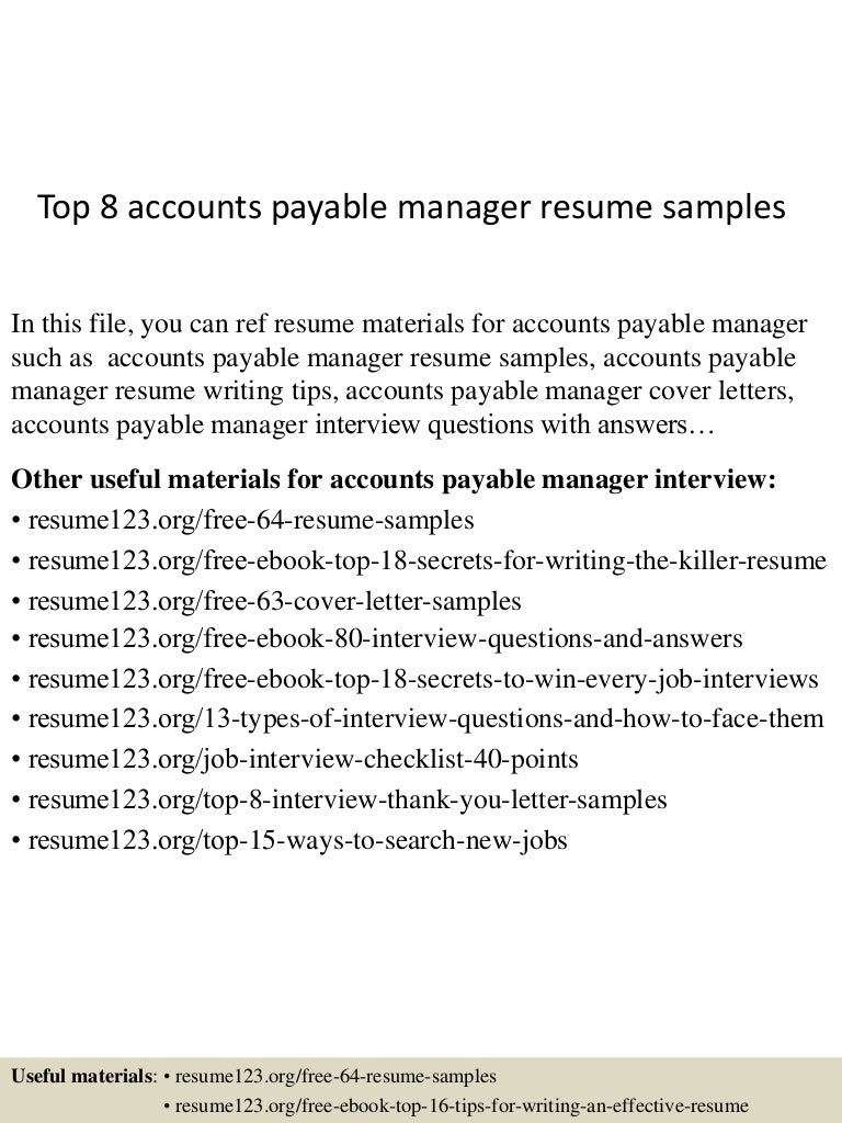 sample accounting manager resume