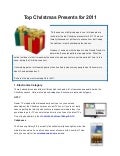 Top Christmas Presents for 2011