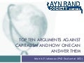 Top ten arguments against capitalism and how one can answer them