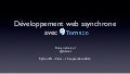 Programmation web asynchrone avec Tornado