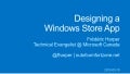 Toronto user groups workshop #1 -  2013-03-10 - Designing a Windows Store app