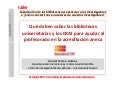 Qué deben saber las bibliotecas universitarias y los CRAI para ayudar al profesorado en la acreditación aneca
