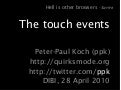 The touch events