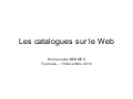 Les catalogues sur le Web