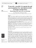 Towards A Model Of Organisational Prerequistes For Enterprise Wide Sys Integ