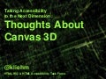 Accessibility in Canvas 3D