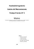 Informe Simple - Gestión del mantenimiento