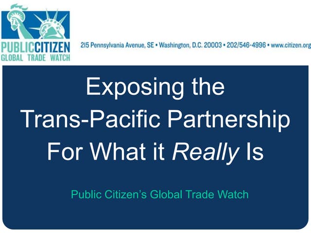 Trans-Pacific Partnership and Fast ...