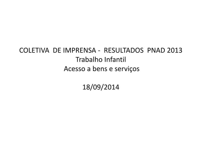 Trabalho Infantil e Acesso a Bens P...