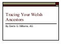 Tracing Your Welsh Ancestors