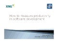 ESEconf2011 - Kaiser Traian: "How to measure productivity in software development"