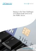 Rising to the New Challenges of Transactional Services in the Public Sector