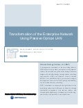 Transformation of the Enterprise Network using Passive Optical LAN