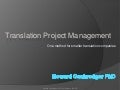 Translation project management system