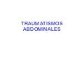 Traumatismos Abdominales Lesones Organicas