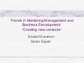 Trends in marketing and  business development