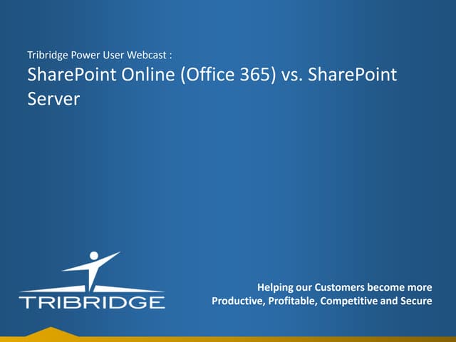 SharePoint Online (Office 365) vs. ...