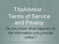 TripAdvisor online policy primer