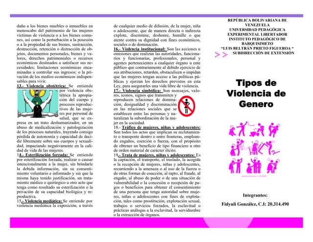 Triptico Violencia de Género