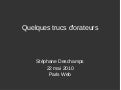 Quelques trucs d'orateurs : faire une présentation et parler en public