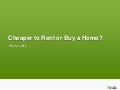 Trulia Spring 2012 Rent vs. Buy Index