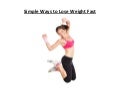Simple Ways to Lose Weight Fast
