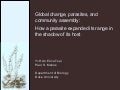 Global change, parasites, and community assembly: How a parasite expanded its range in the shadow of its host