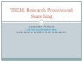 TSEM Cooper - Fall 2011 Research