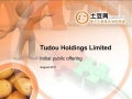 Tudou IPO Road Show Slideshare
