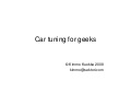 Tuning For Geeks (in Finnish)