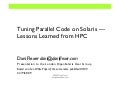 Tuning parallelcodeonsolaris005