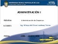 Administración I Tutoria II