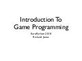 Intro to Game Programming