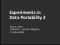 Experiments in Data Portability 2
