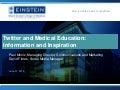 Twitter and Medical Education: Information and Inspiration