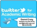 Twitter for academic writing