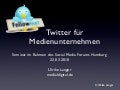 Twitter für Medienunternehmen als pdf