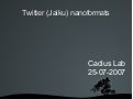 Twitter(Jaiku) Nanoformats