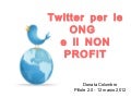 Twitter per le ong e il non profit