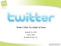 Twitter: The Basics