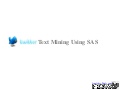 Twitter text mining using sas