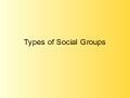 Types Of Social Groups Powerpoint